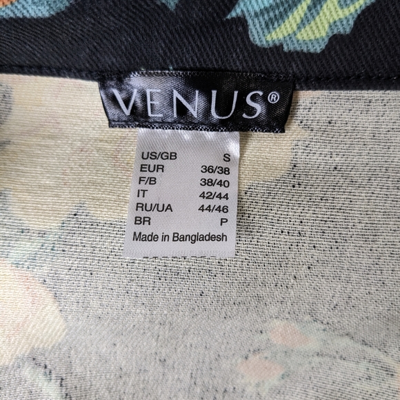 VENUS Floral Denim Jacket Size S - Picture 3 of 3